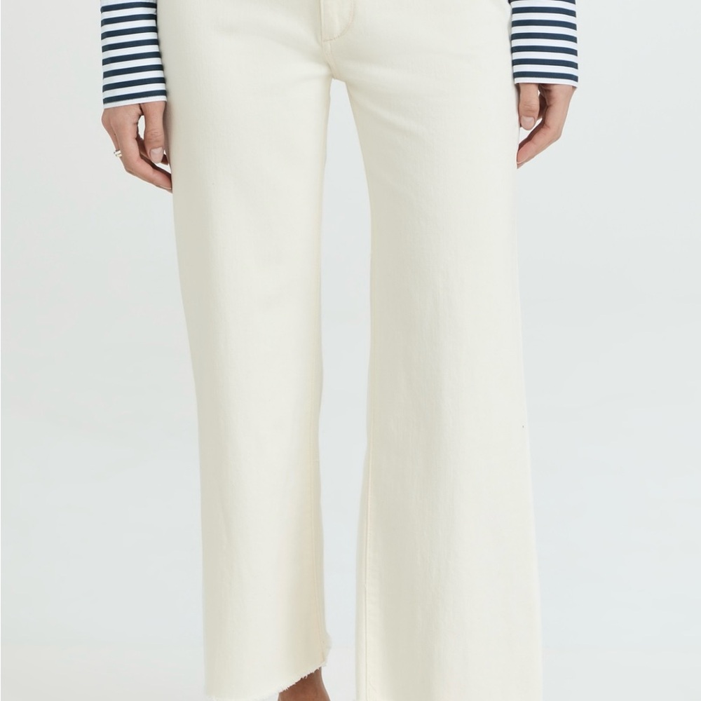 DL1961 Hepburn Wide Leg in Eggshell Cream